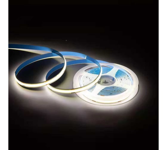 Изображение товара Светодиодная лента Apeyron 24В, 12Вт/м, COB, 320д/м, IP20, 1000Лм/м, подложка 8мм, 5м. 4000К 00-382