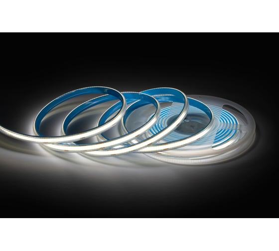 Изображение товара Светодиодная лента Apeyron 24В, 12Вт/м, COB, 320д/м, IP65 в пвх, 1000Лм/м, подложка 8мм, 5м. 4000К 00-391