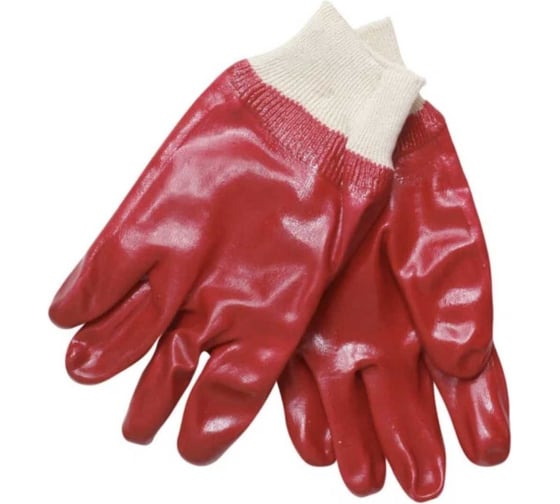 Изображение товара Хлопчатобумажные перчатки ZOLDER, полный облив ПВХ, с манжетой на резинке, размер 10, PVC003