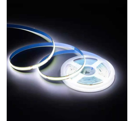 Изображение товара Светодиодная лента Apeyron 24В, 12Вт/м, COB, 320д/м, IP20, 1000Лм/м, подложка 8мм, 5м. 6500К 00-383