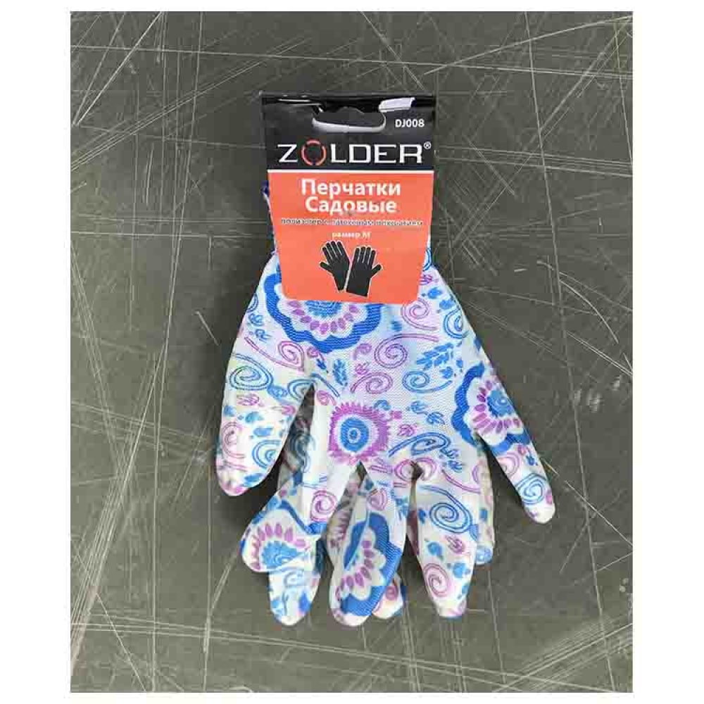 Купить Садовые перчатки zolder, полиэстер с латексным покрытием, размер m, dj008m