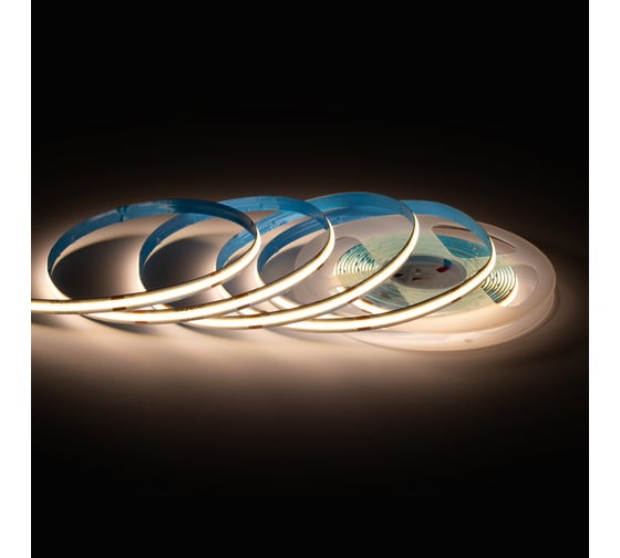 Изображение товара Светодиодная лента Apeyron 24В, 15Вт/м, COB, 560д/м, IP20, 1200Лм/м, подложка 8мм, 5м. 3000К 00-480