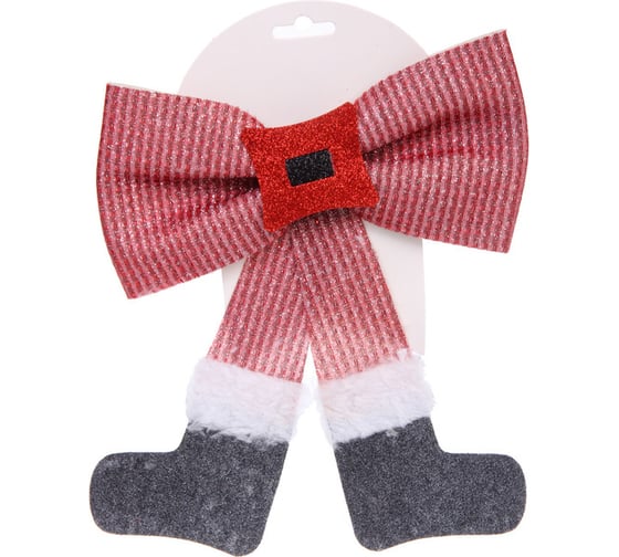 Изображение товара Бант на елку Серпантин "Веселье" 20*24 см, Красный 185-0692