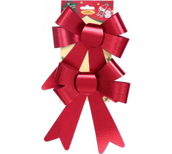 Изображение товара Бант на елку Серпантин "Сказочные блики", набор 2 шт, Красный 185-0620