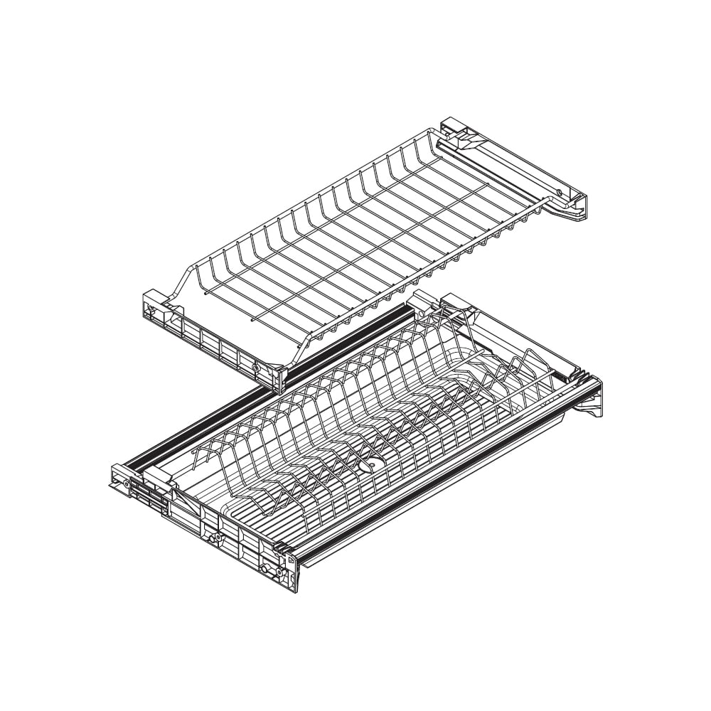Изображение товара Двухуровневая сушка INOXA с рамкой 400x320x100 мм, хром