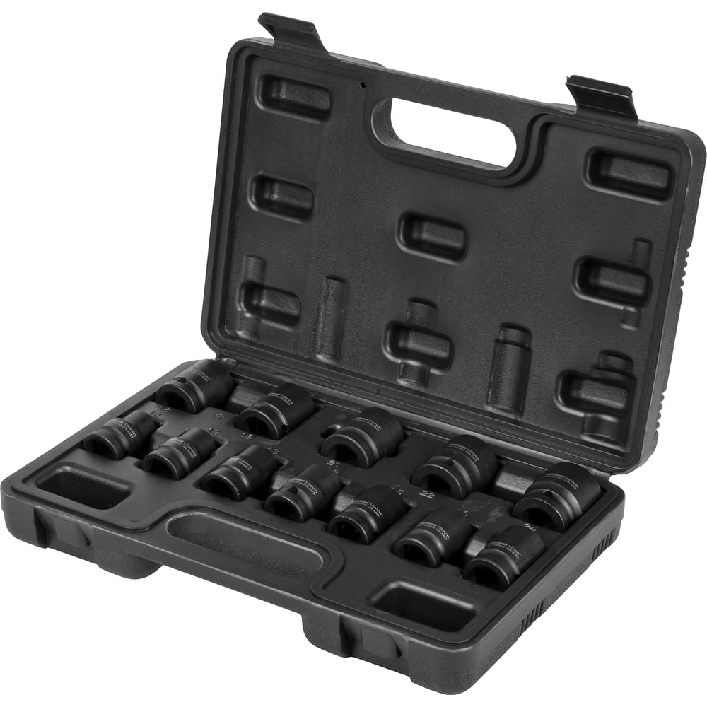 Изображение товара Набор головок ударных 1/2"DR, 10-24 мм, 12 предметов AV Steel AV-720412