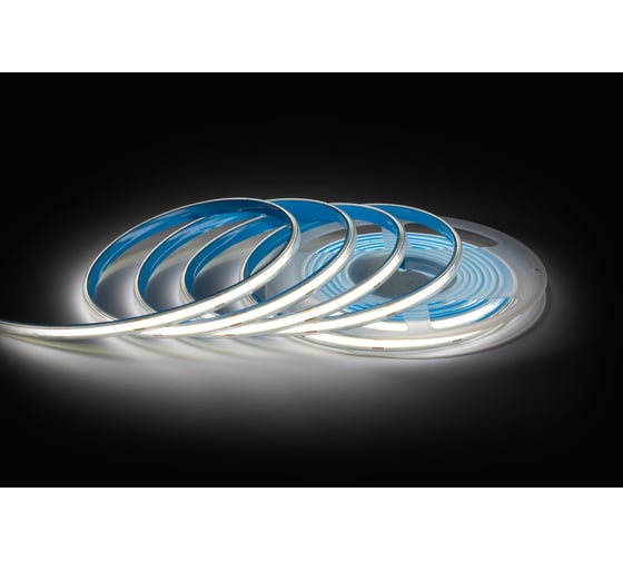 Изображение товара Светодиодная лента Apeyron 24В, 15Вт/м, COB, 560д/м, IP65 в пвх, 1200Лм/м, подложка 8мм, 5м. 4000К 00-490