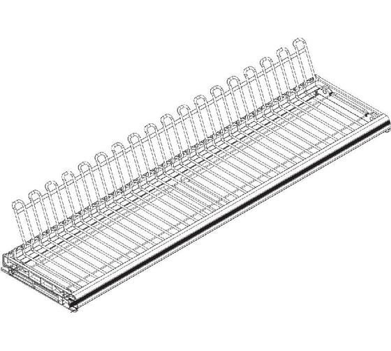 Изображение товара Сушка INOXA Ellite 1-уровневая в базу 1200/18, с рамкой, поддон сталь, отделка хром 716KITP120XC516-18