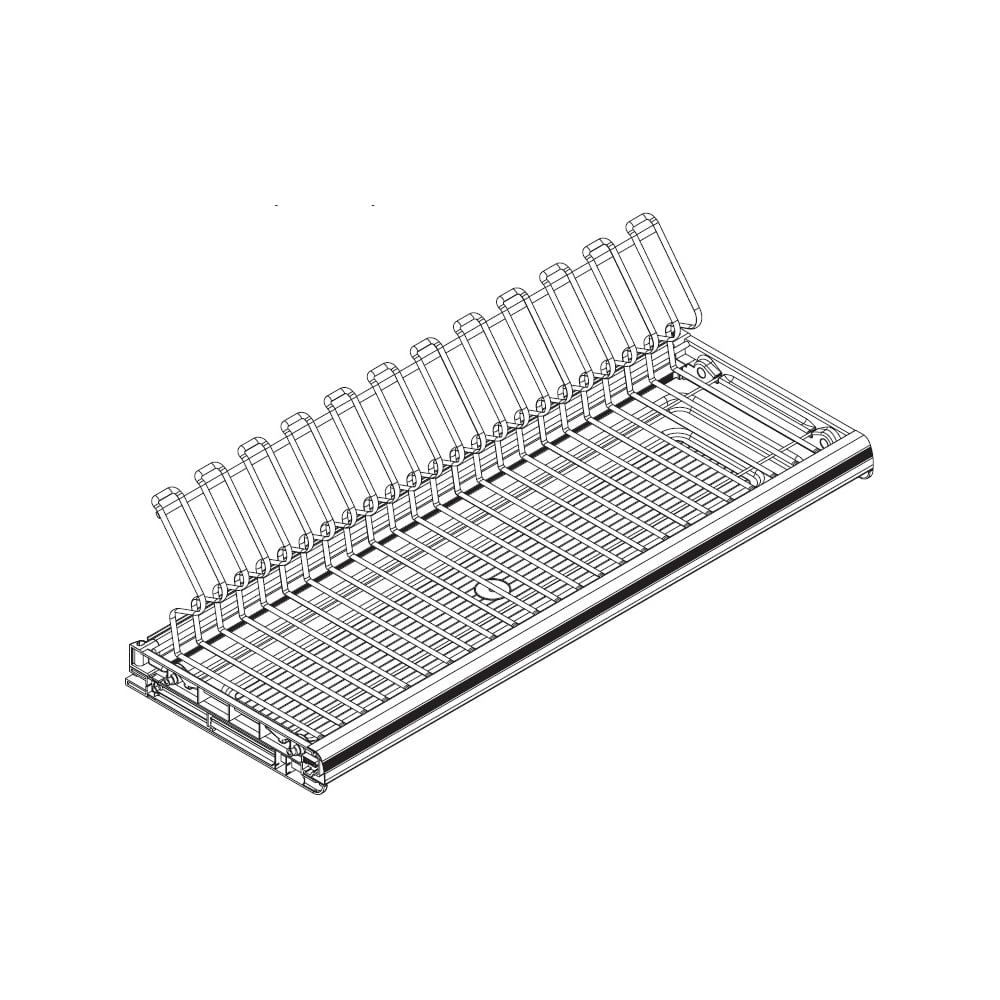 Изображение товара Сушка INOXA Ellite 1-уровневая в базу 600/16, с рамкой, поддон пластик, отделка орион серый 716KITP60ZAR516-16