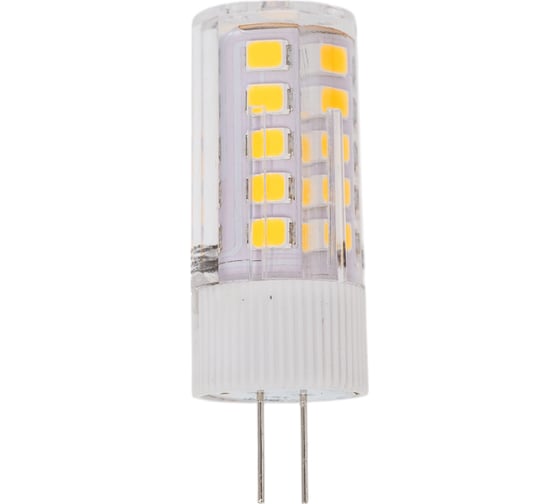 Изображение товара Набор лампочек ЭРА STD LED JC3,5W12V840G4 светодиодные (EC) G4, 3,5 Вт, капсула, теплый белый свет, 10 штук Б0056484