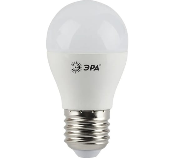 Изображение товара Набор лампочек ЭРА STD LED P455W827E27 светодиодные (EC) E27, 5 Вт, шар, теплый белый свет, 10 штук Б0056444