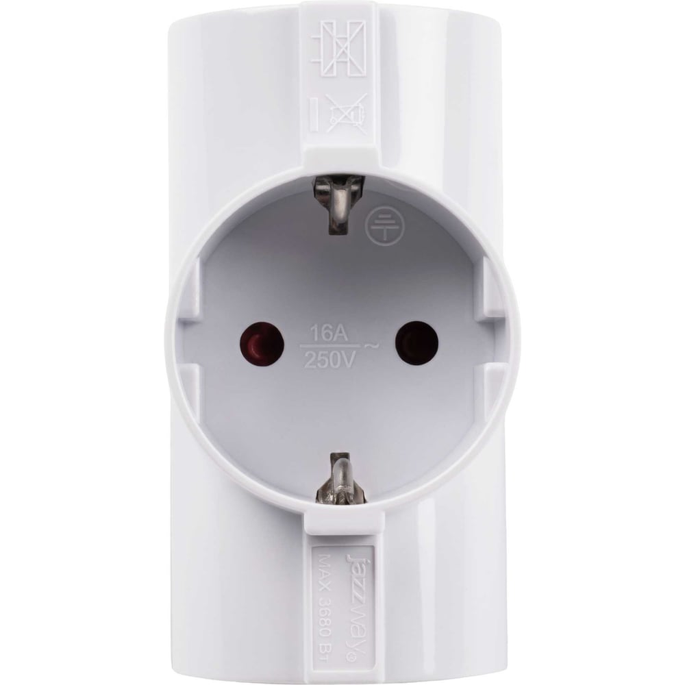 Изображение товара Разветвитель Jazzway AD-3G-R 3 розетки с заземлением IP20 16А