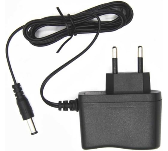 Изображение товара Блок питания GoPower 500mA 9V 5,5x2,1/12мм нестабилизированный отрицательная полярность (1/100) 00-00015341