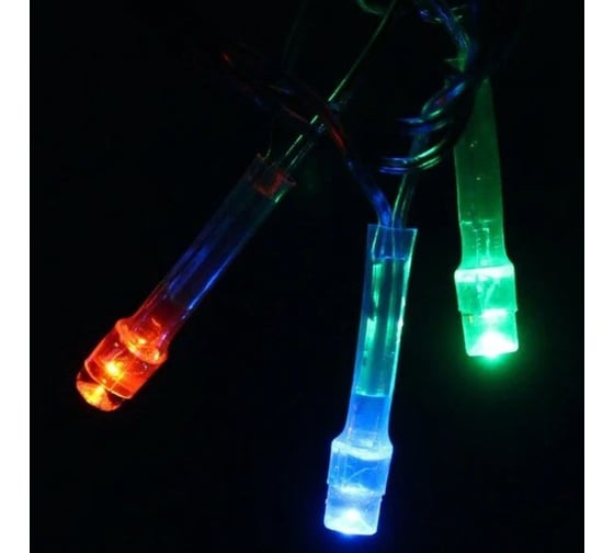 Изображение товара Гирлянда для дома Серпантин 5,5м, 50 ламп, LED, прозрачный провод, 8 режимов, IP-20, Мультицвет 127-013