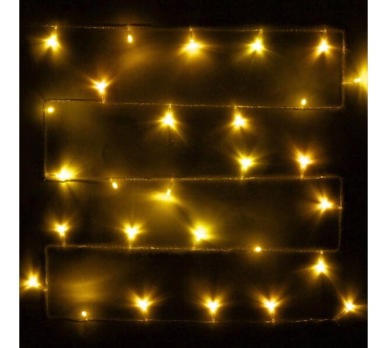 Изображение товара Гирлянда для дома Серпантин 9,5м, 100 ламп, LED, прозрачный провод, 8 режимов, IP-20, Теплый белый (возможность соединения) 725-0565