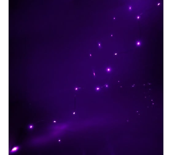 Изображение товара Гирлянда для дома Серпантин на батарейках 1,5 м, 15 ламп, LED, 1 режим, IP-20, Фиолетовый 183-948