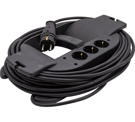 Изображение товара Удлинитель силовой Very на каучуковой рамке, IP44, КГ 3x1,5мм², 16А, 3,5кВт, с/з, 20м, (шт.) 89-0-099