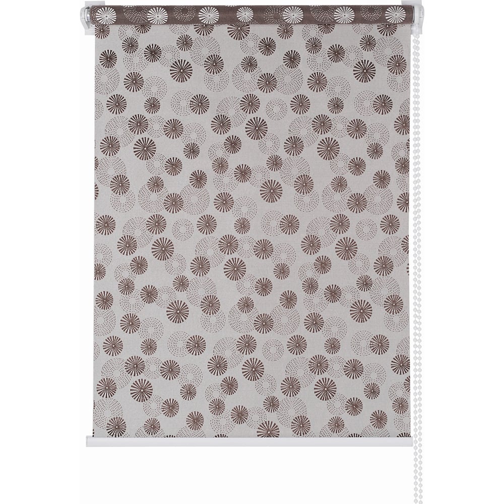 Изображение товара Миниролло ПраймДекор Карусель коричневое рулонное изделие 68x170 см