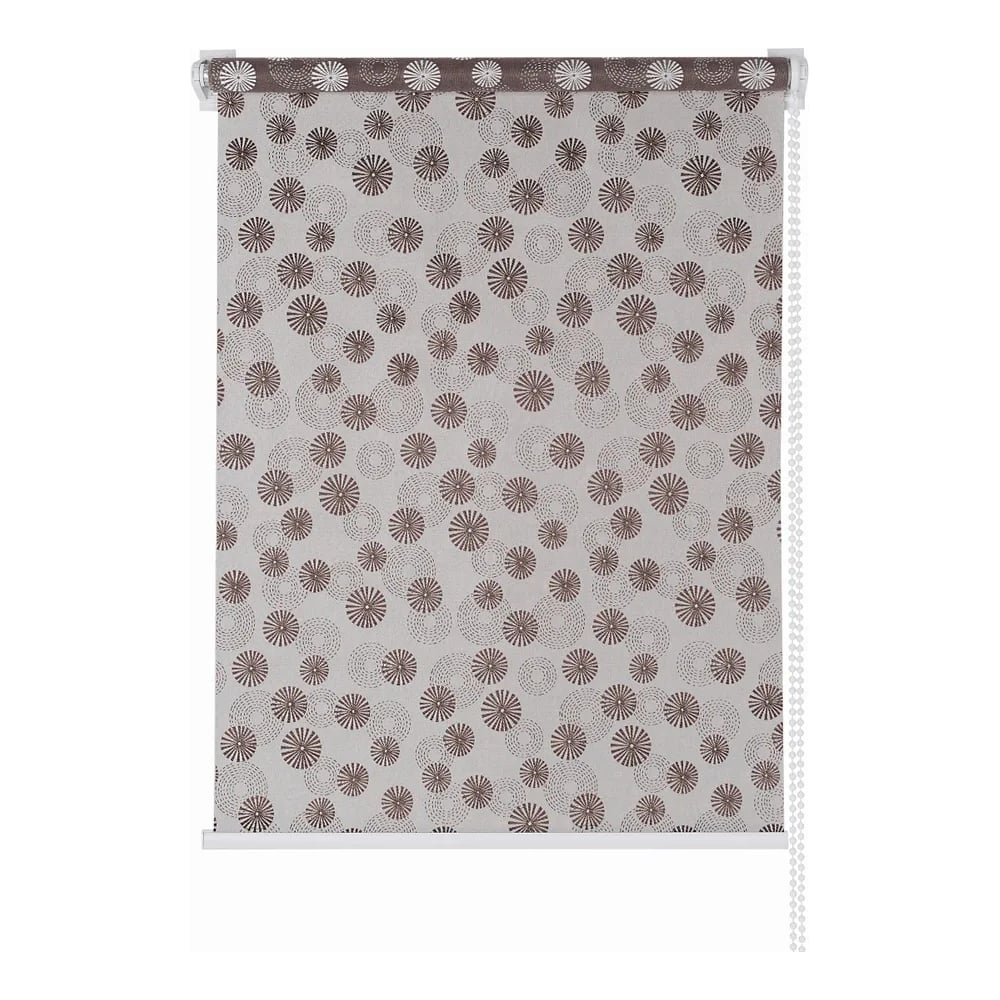 Изображение товара Рулонная штора ПраймДекор Карусель коричневая 210x170 см современная светозащита