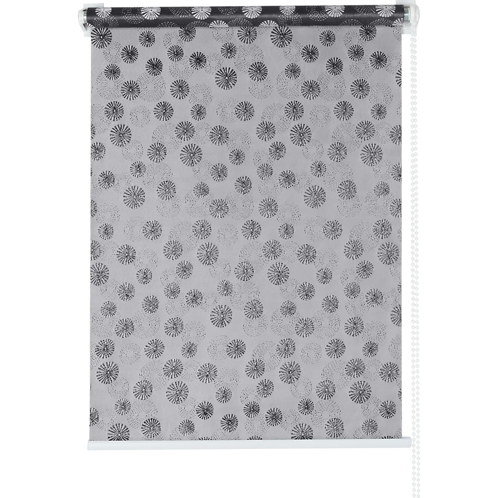 Изображение товара Рулонная штора ПраймДекор Карусель серый 100х170 см монтаж без сверления