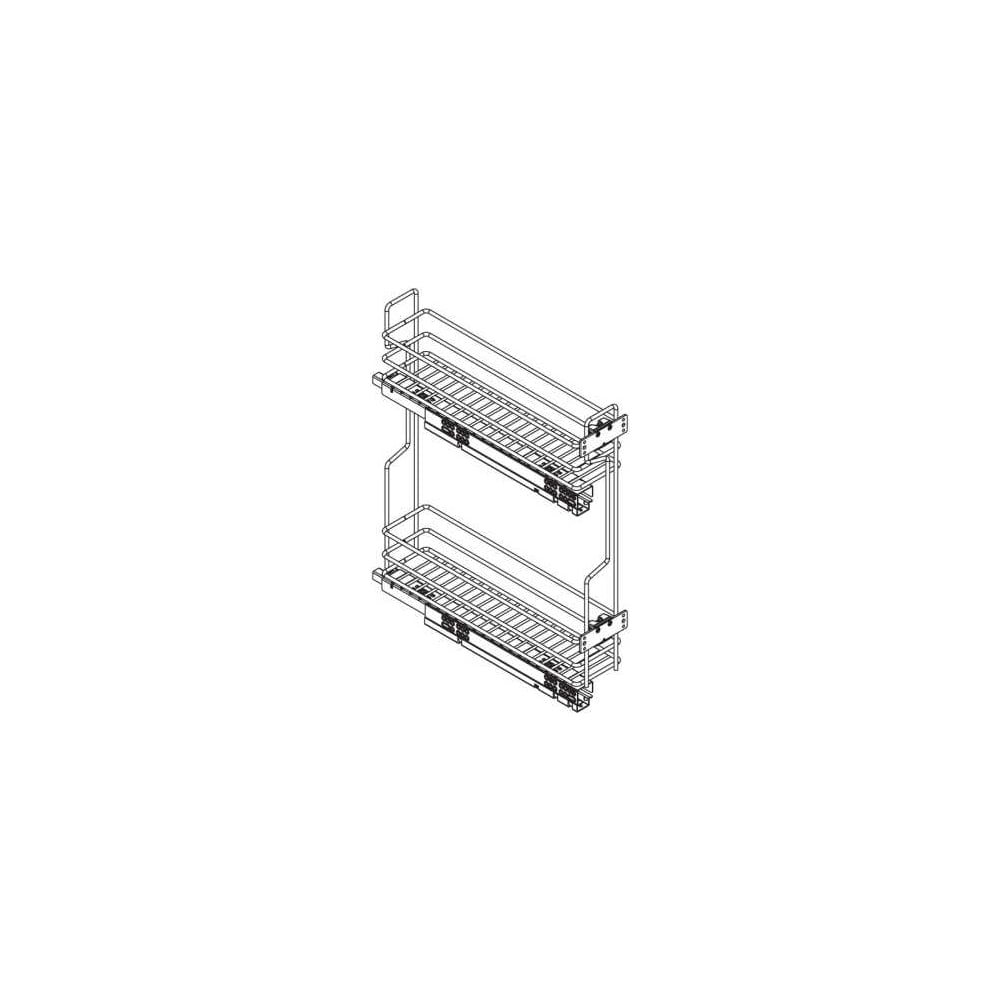 Изображение товара Выдвижная сетка INOXA Quadro 150 с Push to Open для ящика, серый 10L12/15-45PAR