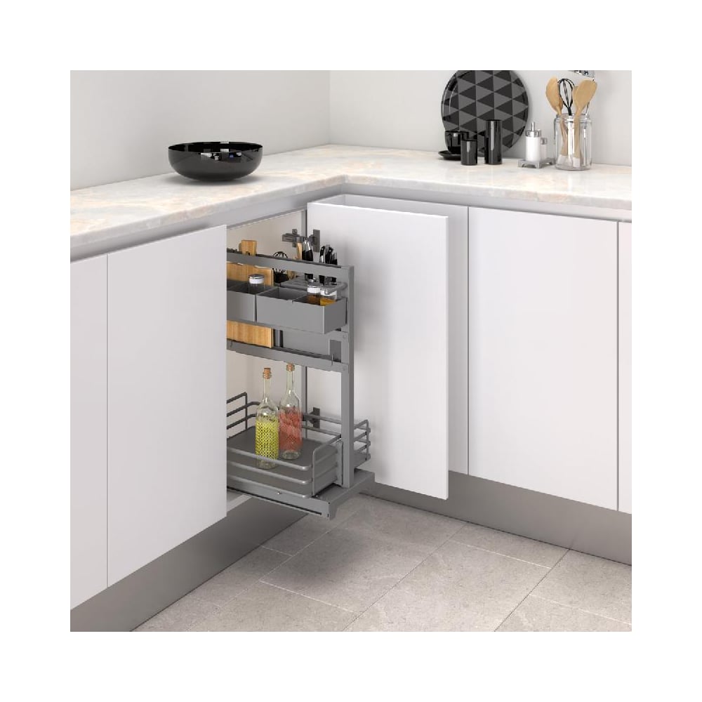 Изображение товара Выдвижная система с доводчиком для ящика INOXA Ellite COOK IT ALL 400