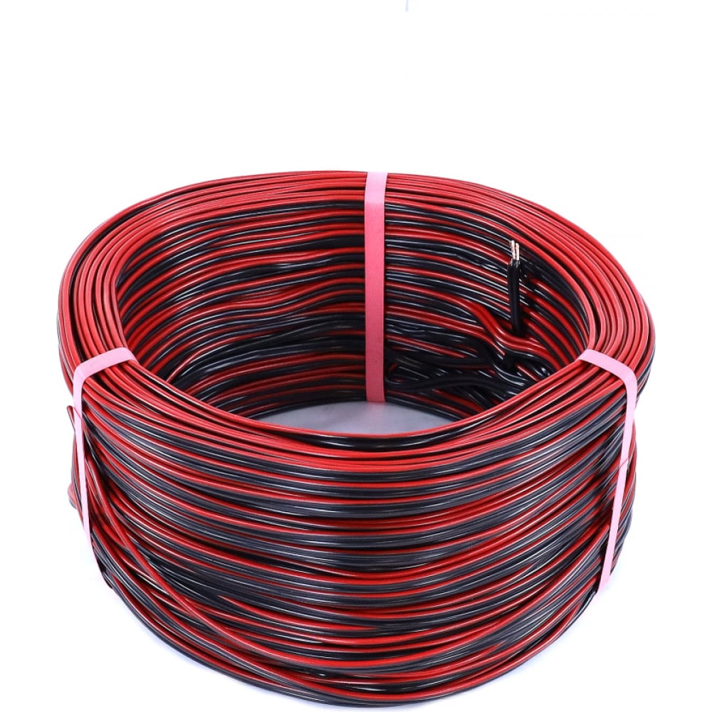 Изображение товара Кабель акустический VOLTON ШВПМ 2x1,0 мм², 100 метров, черный/красный