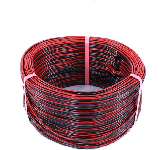 Изображение товара Кабель акустический VOLTON ШВПМ 2x1,0 мм2, красно-черный, медный 100 метров VLT210100