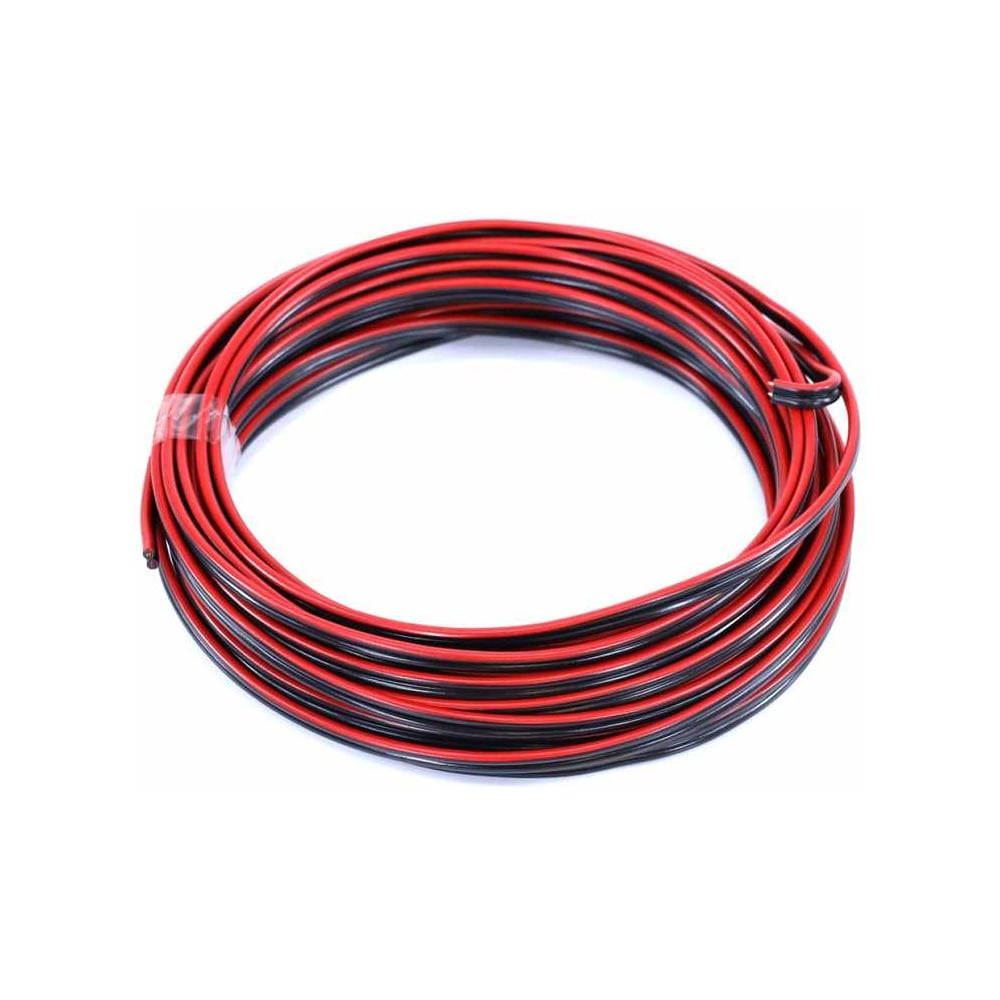 Изображение товара Кабель акустический VOLTON ШВПМ 2x0,75 мм2, красно-черный, медный 10 метров VLT207510