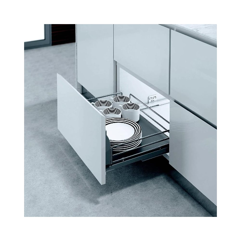 Изображение товара Сетка INOXA Ellite выдвижная с доводчиком 900 мм серый для ящика