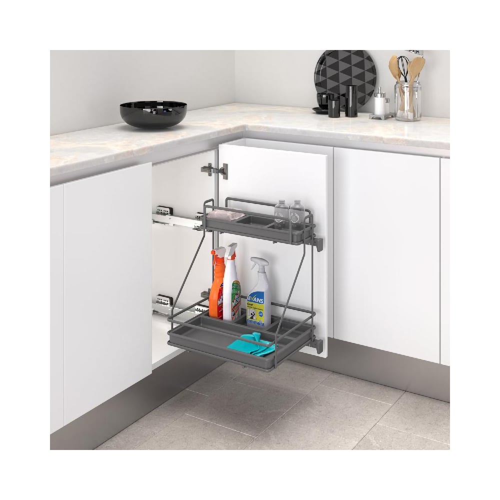 Изображение товара Выдвижная сетка INOXA Ellite для бытовой химии 540x370 мм серый