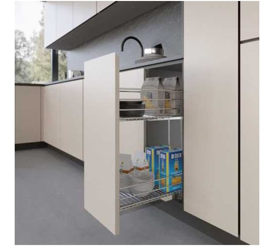 Изображение товара Сетка INOXA Gold в базу 300 выдвижная с доводчиком, отделка хром 20S01/30-50PCR16