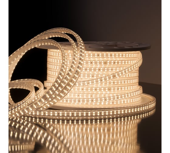 Изображение товара Светодиодная лента Elektrostandard Premium, 220V, 18W, 180Led, 2835, IP65, 4200K, белая, 50м, двухрядная (LS011 220V) a041110