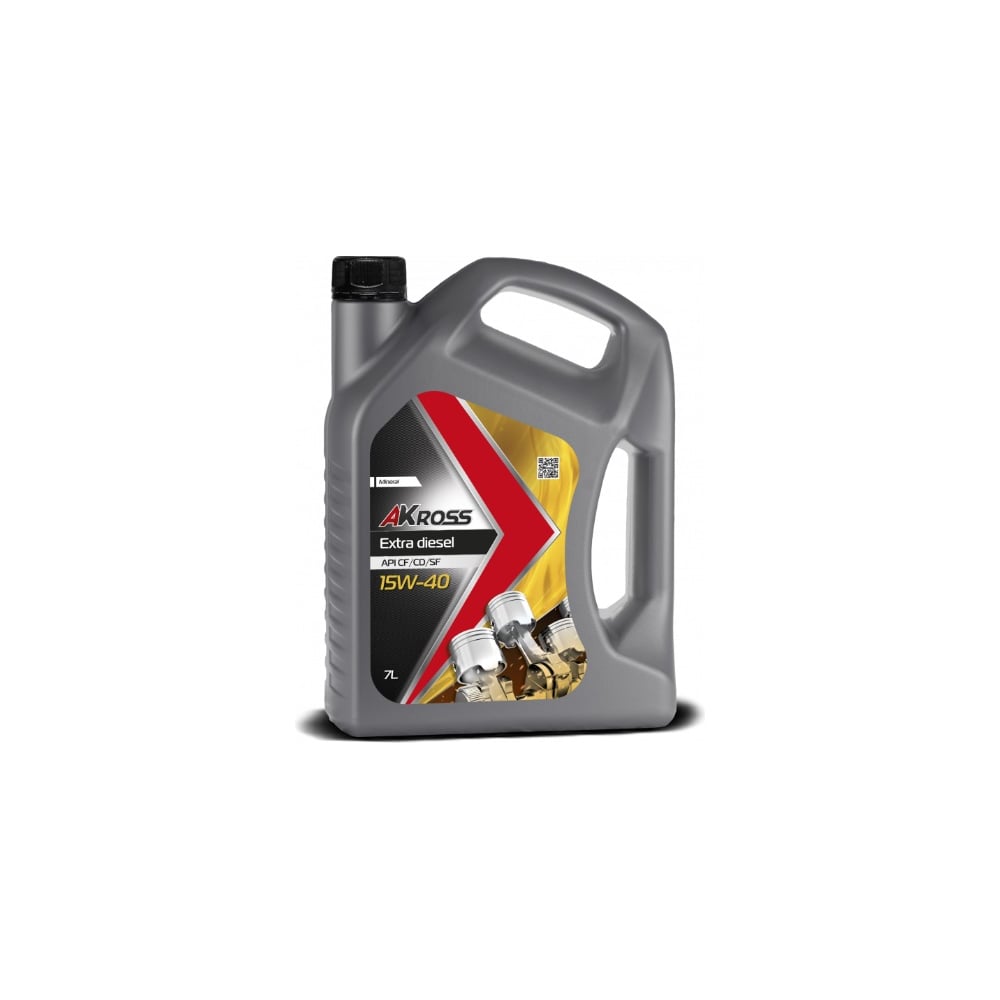 Изображение товара Минеральное моторное масло AKross EXTRA DIESEL 15W-40 7 литров CF/CD/SF