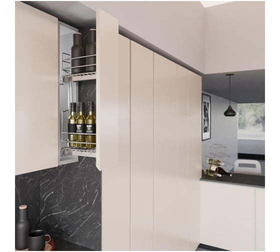 Изображение товара Сетка INOXA в базу 150 выдвижная с доводчиком, отделка хром 10L01/15-28PCR