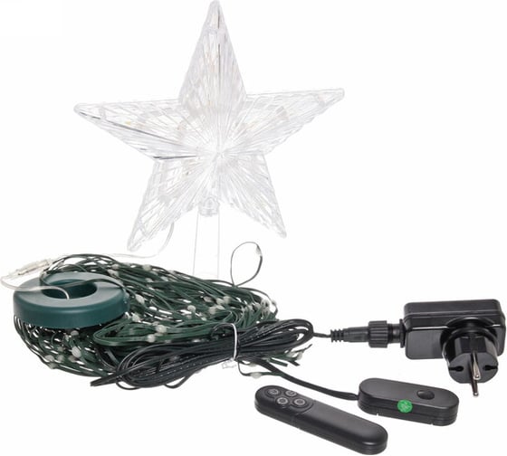 Изображение товара Гирлянда для дома Серпантин "Звезда" в1,8 м 16 линий 272 лампы LED, зеленый провод, более 8 режимов, IP-20, RGB 725-0024