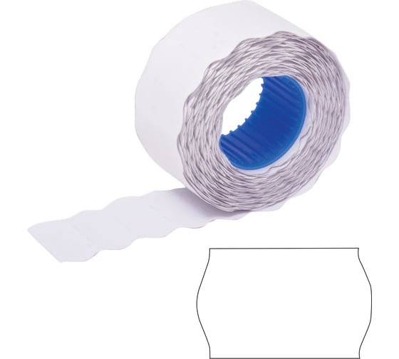 Изображение товара Этикет-лента BRAUBERG 26х12 мм, белая, комплект 5 рулонов по 800 шт., 123576