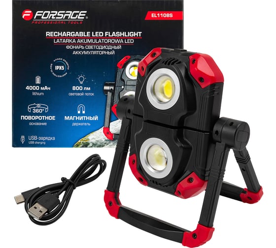 Изображение товара Фонарь светодиодный аккумуляторный Forsage F-EL1108S(59724)