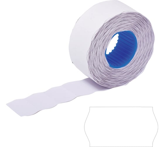 Изображение товара Этикет-лента BRAUBERG 22х12 мм, белая, комплект 5 рулонов по 800 шт., 123572