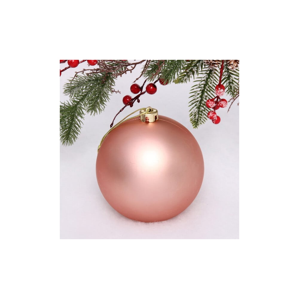 Изображение товара Новогодний шар Серпантин 15 см "Матовый", розовое золото 201-1376