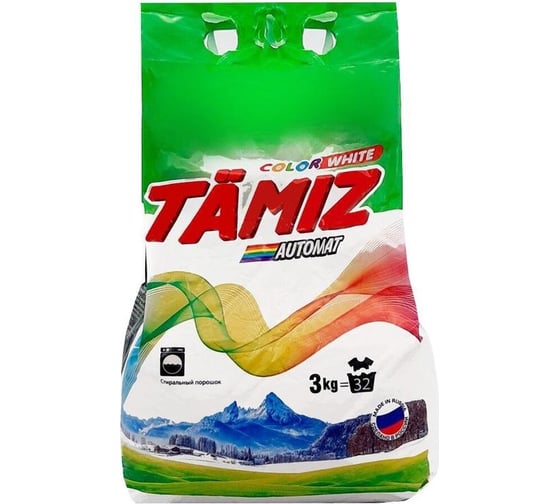 Изображение товара СМС "TAMIZ" TAMIZ автомат 3 кг п/э пакет цветной 4650063430939
