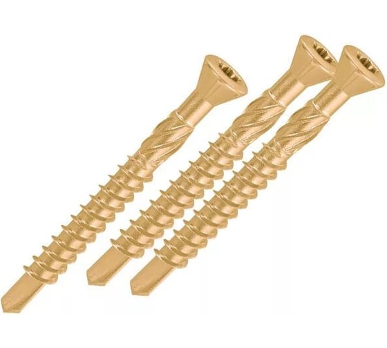 Изображение товара Шурупы для полов и паркета BOHRER ПРОМ 3,2х35, желтый цинк, 10000 шт. DSH-3,2/35