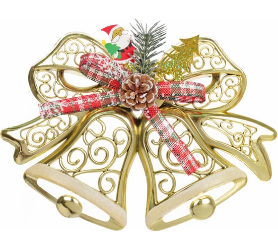 Изображение товара Украшение новогоднее Серпантин "Лесные колокольчики" 27*20 см, Золото 196-0702