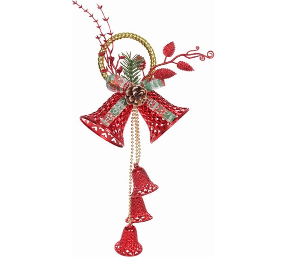 Изображение товара Украшение новогоднее Серпантин "Весёлый звон" 16*36 см, Красный 196-0685