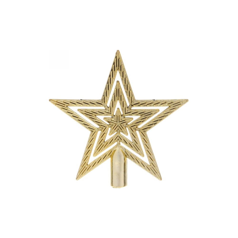 Изображение товара Звезда на елку Серпантин золото 9,5 см "Классика" 201-0606