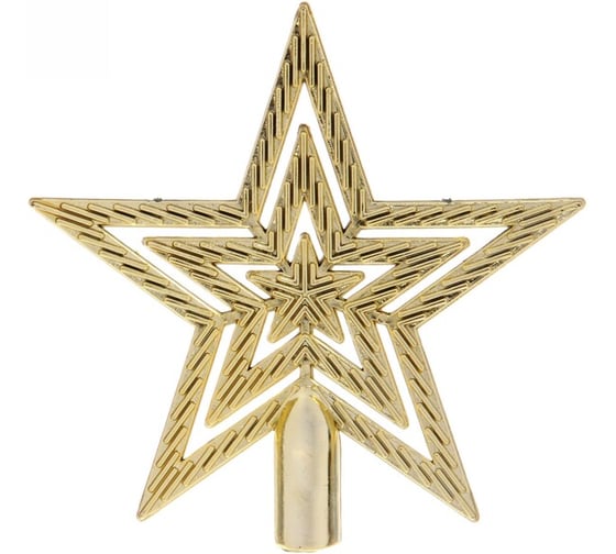 Изображение товара Звезда на елку Серпантин золото 9,5 см "Классика" 201-0606