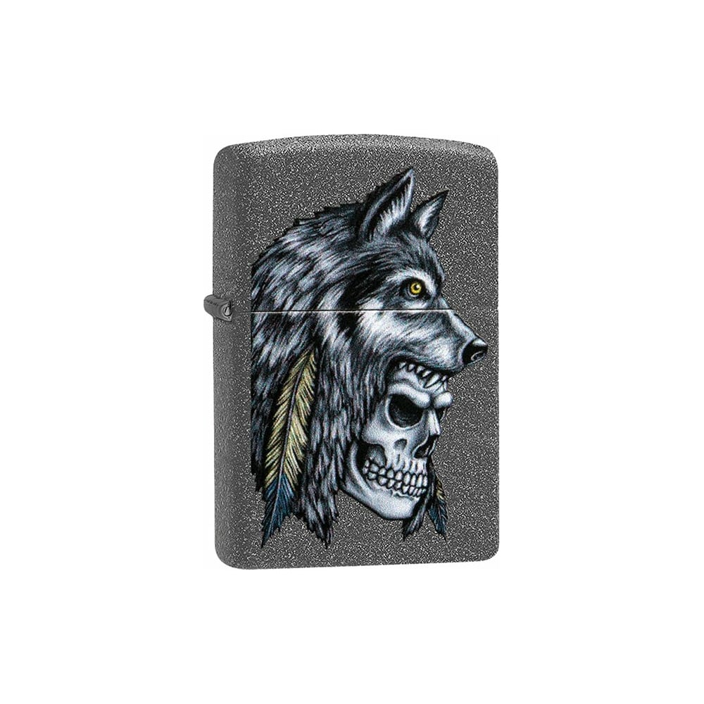 Изображение товара Зажигалка ZIPPO Wolf Skull Iron Stone - стильный коллекционный аксессуар