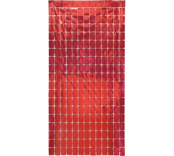 Изображение товара Занавес фольгированный Серпантин "Прямоугольник" ширина 1 м, высота 2 м, глянец, рубин 215-522
