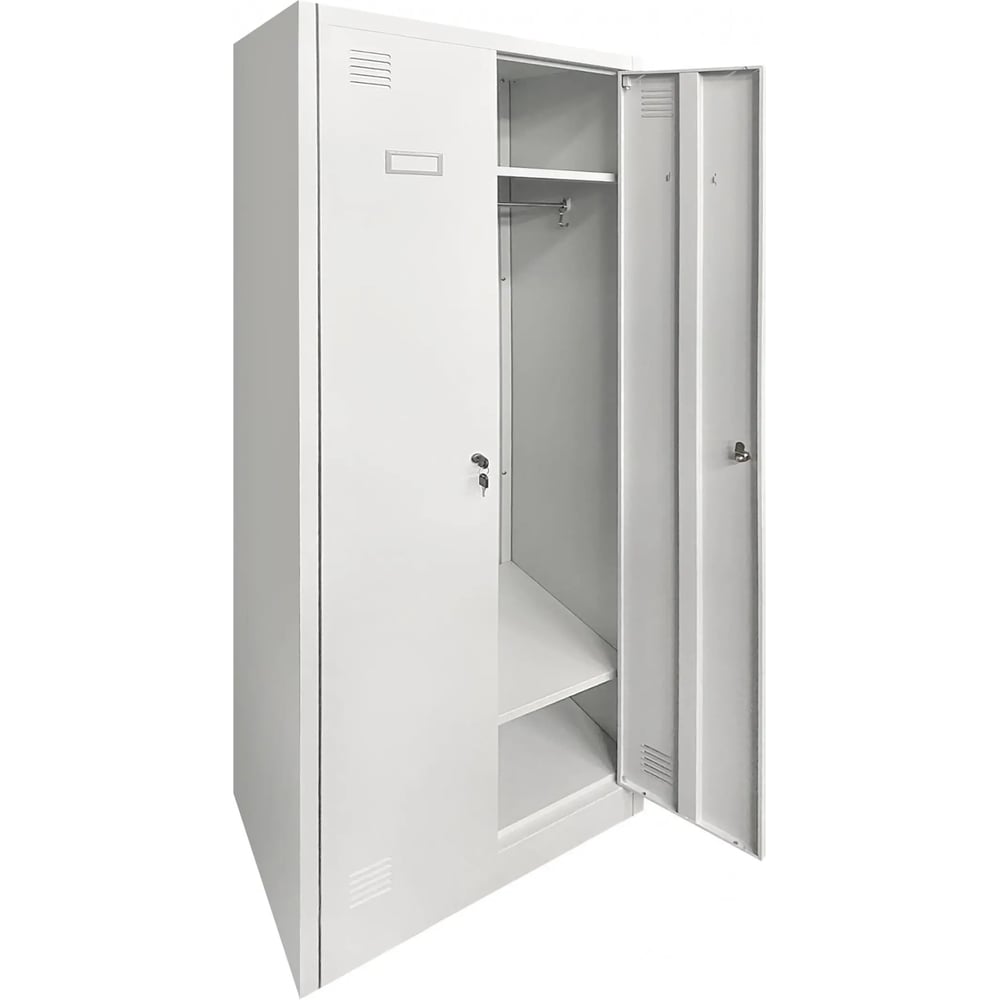 Изображение товара Шкаф для одежды Grette JF-2B1A-1 серый металл 2 двери 4 полки