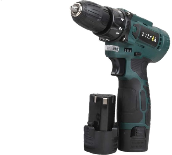 Изображение товара Дрель-шуруповерт аккумуляторная Zitrek Green 12V Plus, 12В, 2x1,5Ач 085-1014